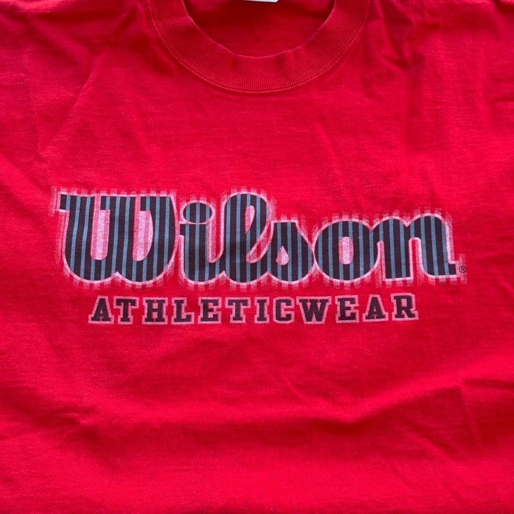 VINTAGE T SHIRTS Red Wilson Athleticwear tee